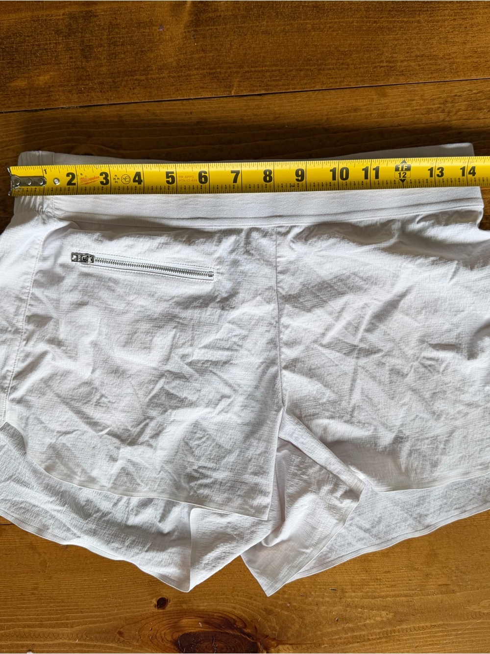 Athleta Bone Athletic Shorts with Zipper Pocket